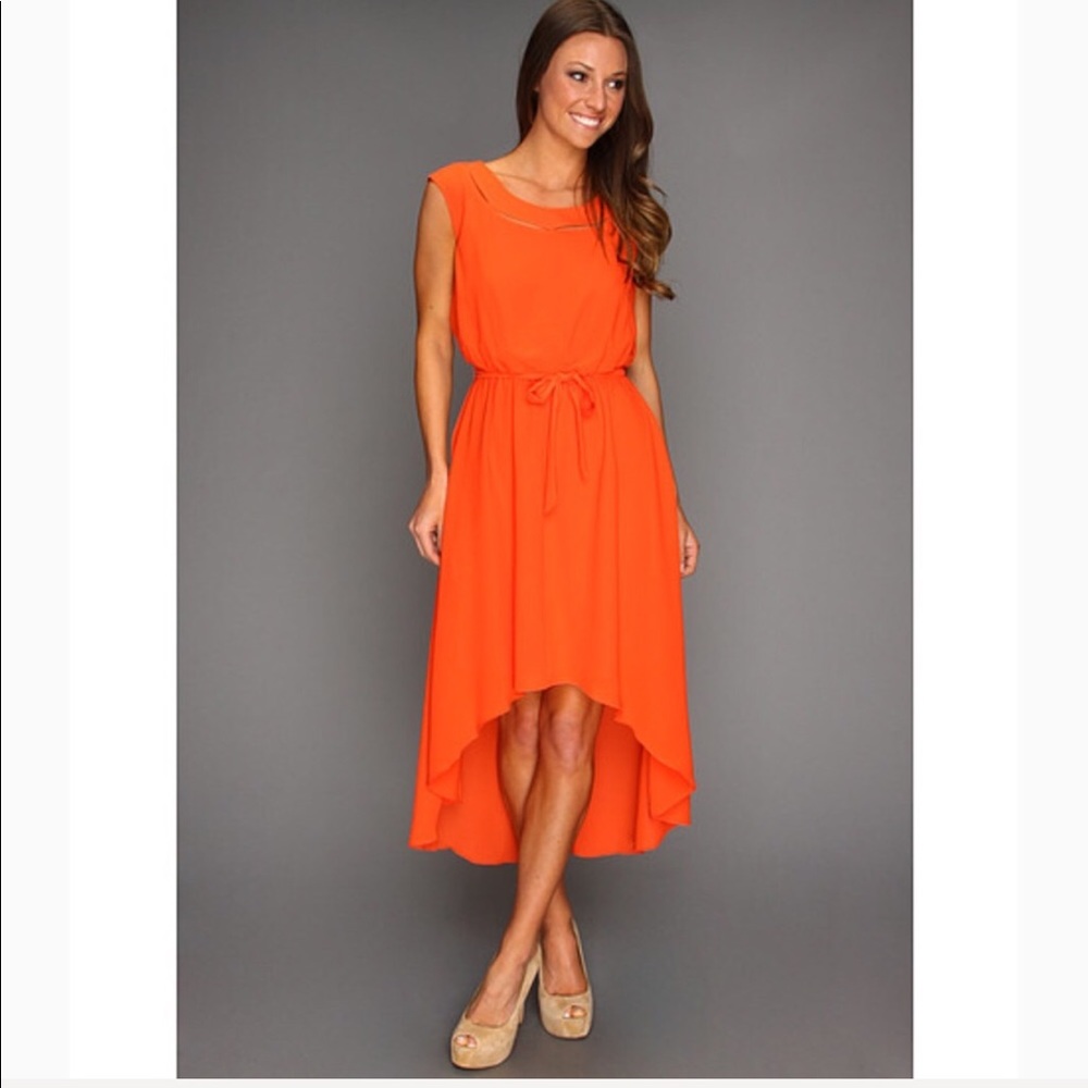 Jessica Simpson Hi Low Orange Tank Dress, Size 6